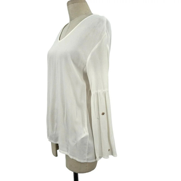 Maje Loust Bee Embellished Blouse Ecru Cream Size‎ 2 US Medium - Picture 5 of 11